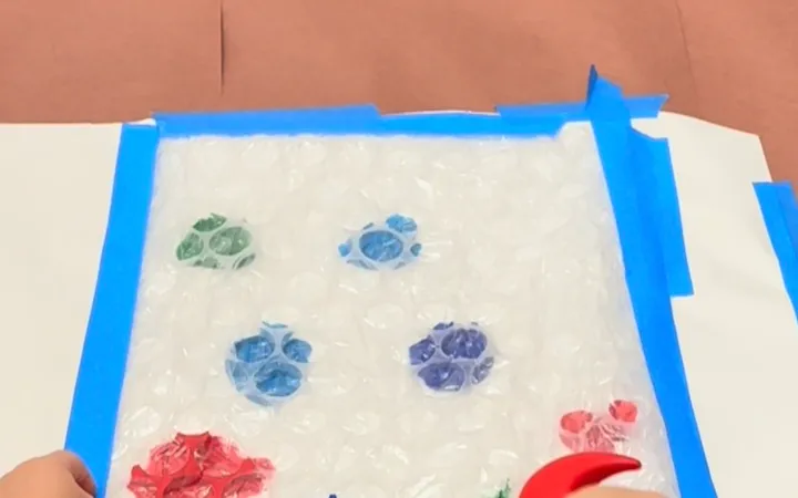 Bubble Wrap Hammer Painting: A 10-Minute Toddler Art Activity